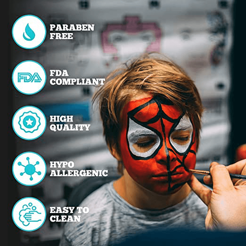 15 Colors Professional Quality Face Body Paint Hypoallergenic Safe Non-Toxic for Halloween Party Face Painting - Trendha