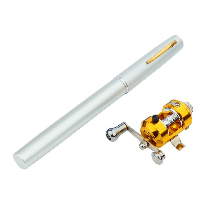 Genuine Mini Ice Fishing Pen Pole Fishing Rod Fishing Rod with Drum Set, Small Sea Pole Portable Fishing Rod. - Trendha