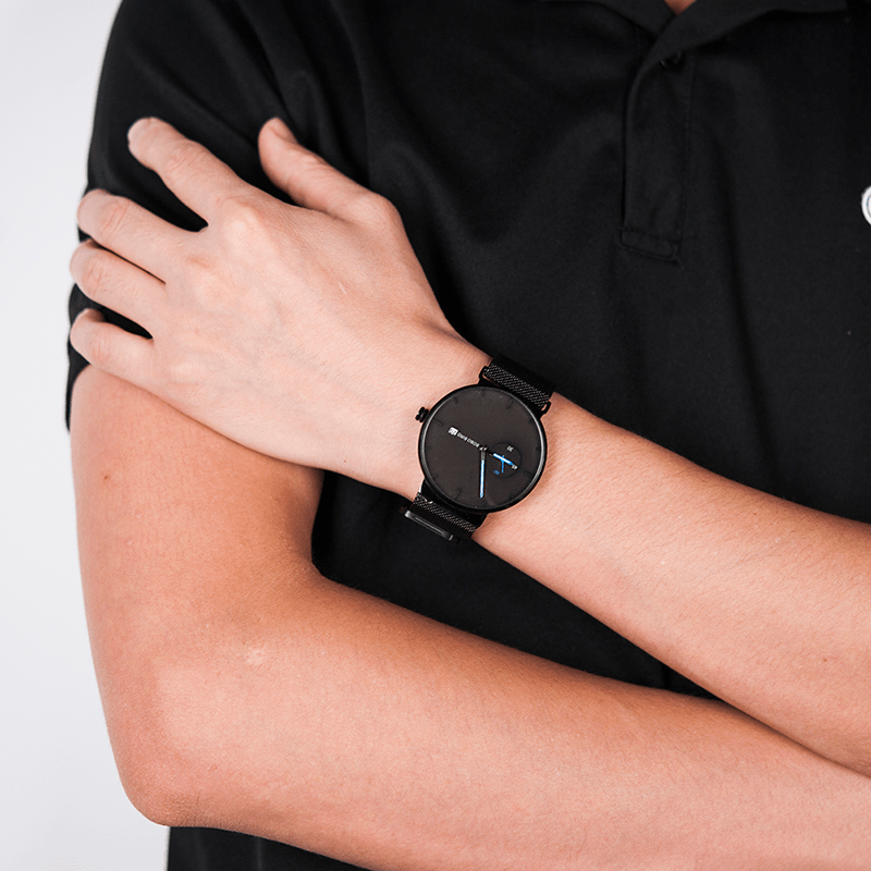 Men's Casual Quartz Watch - Full Steel with Hardlex Glass, Stylish Wristwatch for Everyday Wear - Trendha