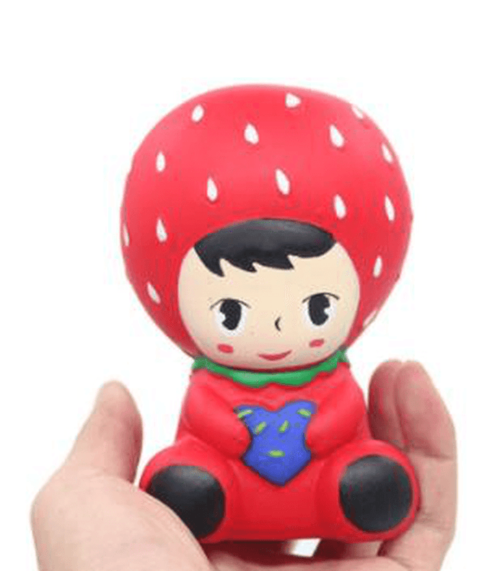 Squishy Strawberry Princess 10CM Slow Rising Rebound Jumbo Toys with Packaging Gift Decor - Trendha
