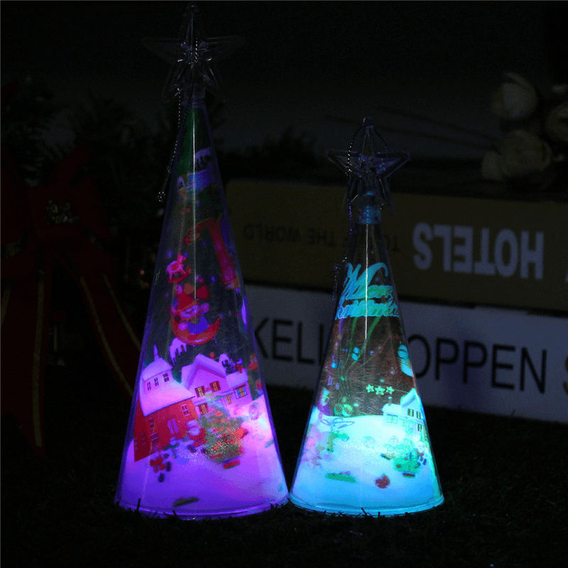 Christmas Party Home Decoration 3D Mini Colorful LED Light Lamp Tree for Kids Children Gift Toys - Trendha