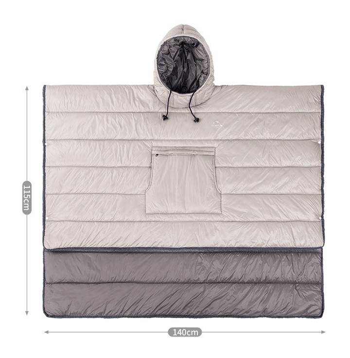 Portable Camping Quilt Warm Camping Sleeping Bag Travel Wearable Cloak - Trendha