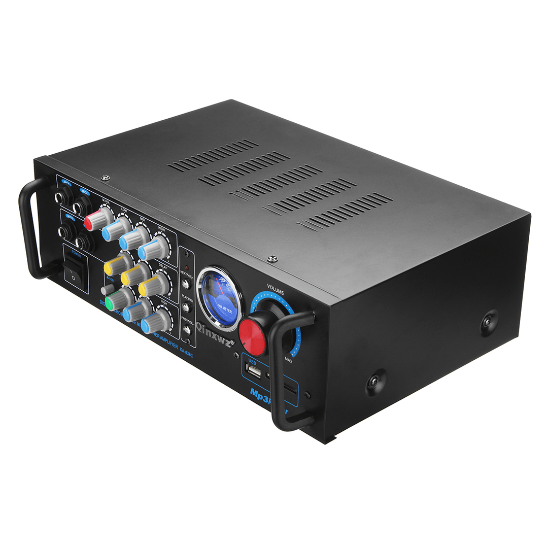 SUANBUN 600W+600W 2CH HIFI Bluetooth Digital Mixed IC Home Car Audio Stereo Amplifier Support 4 MIC Input - Trendha