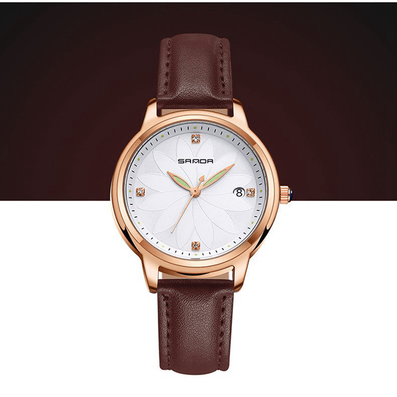 SANDA Elegant Design Ladies Wrist Watch Date Display Quartz Watch - Trendha