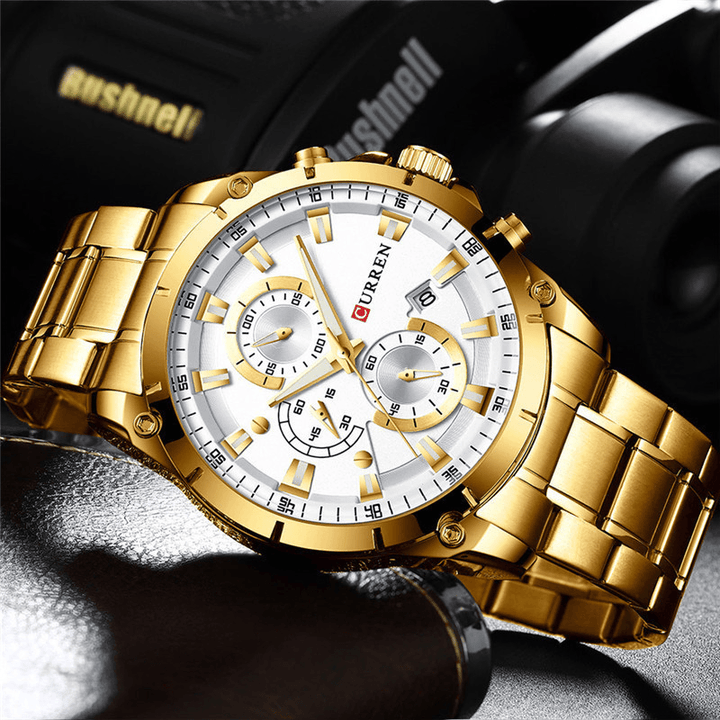 CURREN 8360 Multifunction Business Style Men Wrist Watch Luminous Display Quartz Watches - Trendha