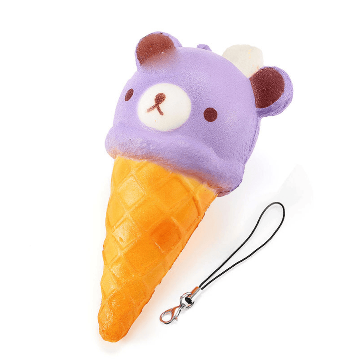 Squishy Ice Cream Bear Soft Slow Rising Collection Gift Decor Squish Squeeze Toy - Trendha