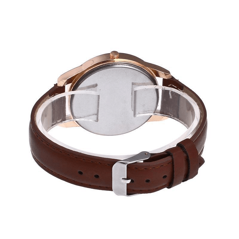DENTON SIDPEGA Fashion Simple Leather Strap Men Quartz Watch - Trendha
