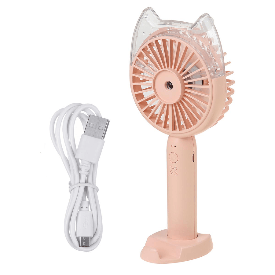 Humidification Charging Fan USB Mini Handheld Hanging Neck Spray Fan Creative and Convenient Desktop Air Conditioning Fan - Trendha