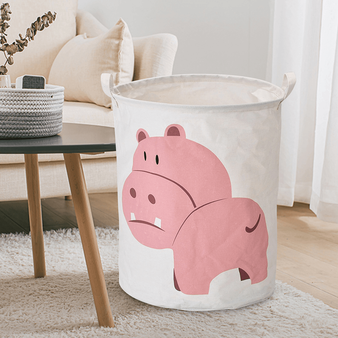 Cartoon Animals Cloth Laundry Basket Storage Bag Laundry Clothes Organizer Pack Toy Artifacts - Trendha
