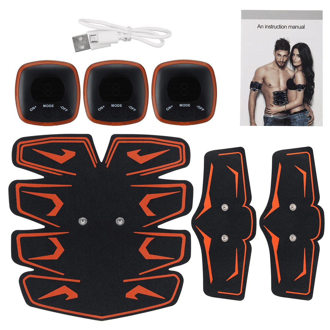 6 Modes Smart Abdominal Muscle Trainer - USB Body and Arm Trainer with 3 Controllers for Fitness & Exercise - Trendha