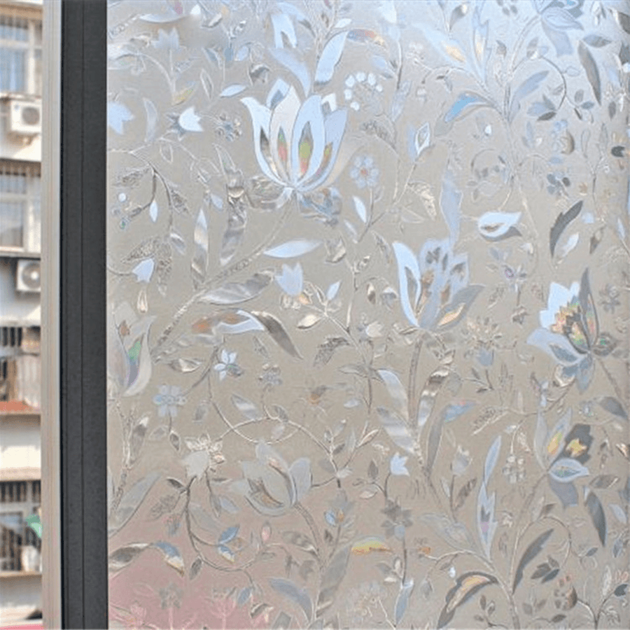 100Cm Anti-Uv Tulip Window Film Frosted Window Sticker Privacy Office Home Decoration - Trendha