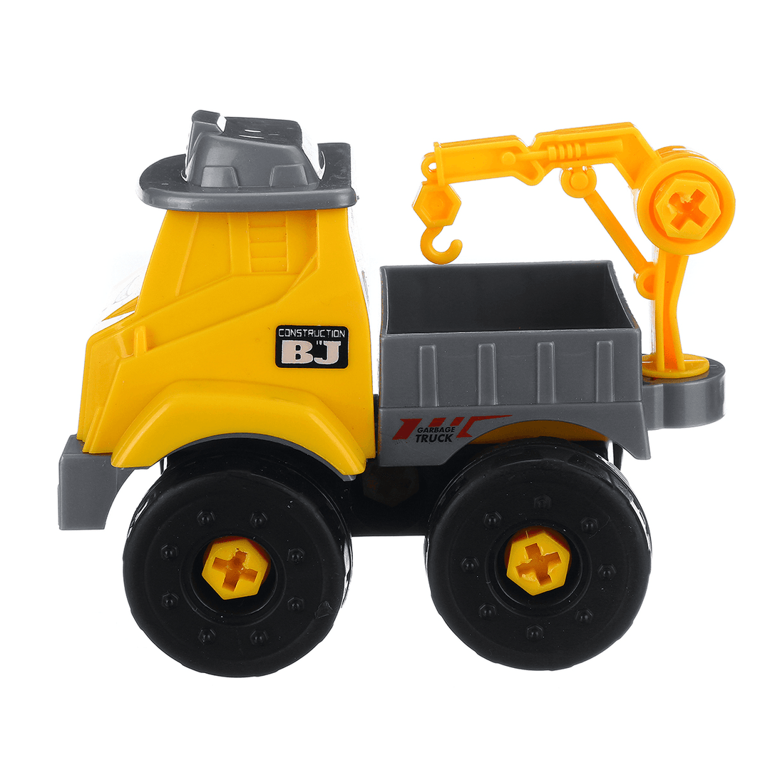 4 IN1 Truck Construction Sliding Vehicle Excavator Detachable Assembly Screw Nut Puzzle DIY Assembly Diecast Car Model Toy Set for Kids Gift - Trendha