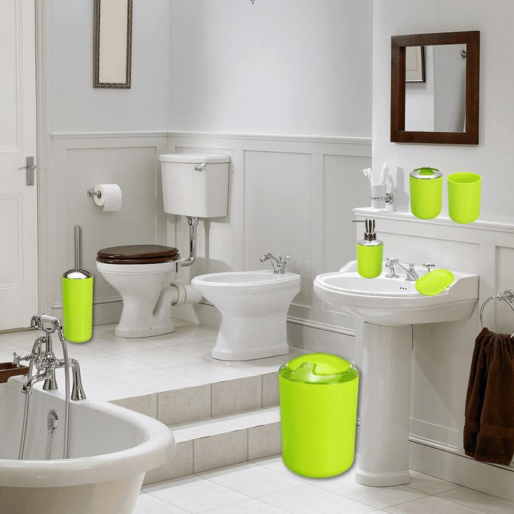 6Pcs Bathroom Accessories Set Storage Black Soap Dispenser Toothbrush Holder Home Decor Accessories - Trendha