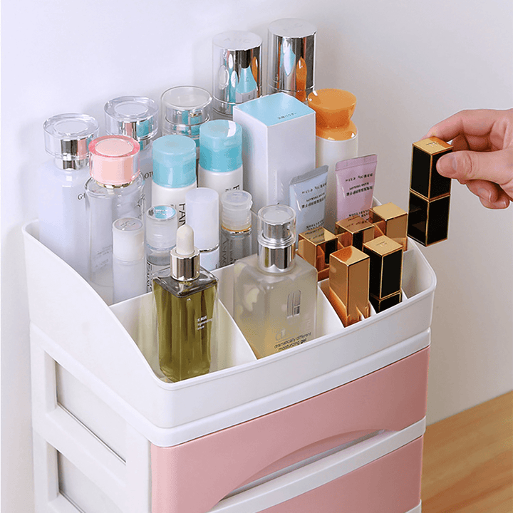 2/3 Layer Cosmetic Makeup Organiser Holder Tidy Storage Jewelry Box Shelf Cabinet Drawer - Trendha