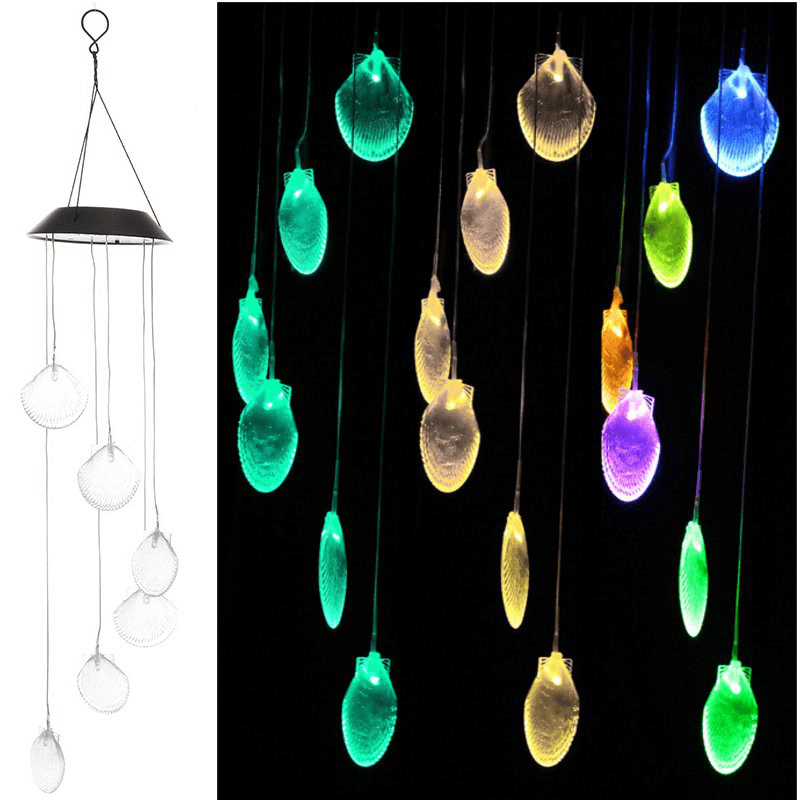 Solar Power LED Wind Chime Light Color Changing Home Garden Wedding Decor - Trendha