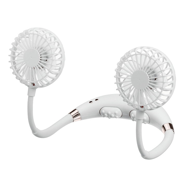 Portable Mini Neck Hanging Massage Fan Hands-Free USB Rechargeable Sports Travel Lazy - Trendha