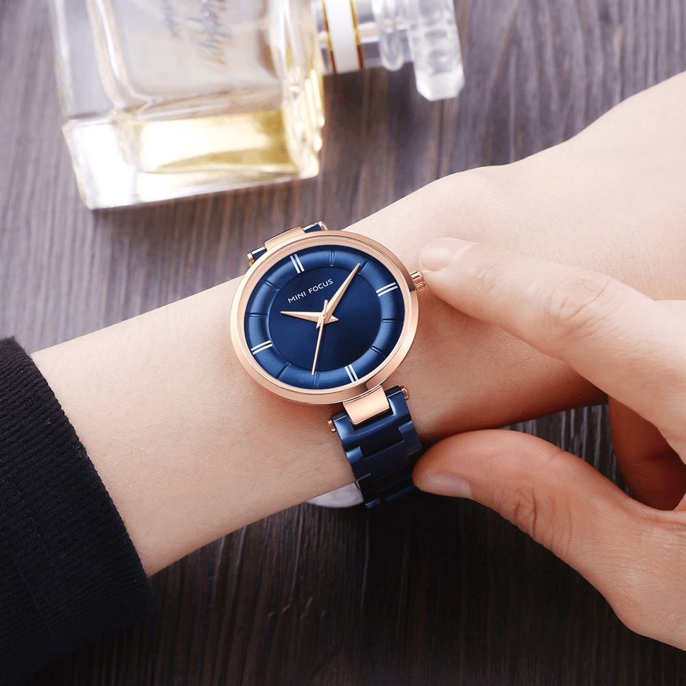 MINI FOCUS MF0235L Casual Design Stainless Steel Women Wristwatch Ladies Quartz Watch - Trendha
