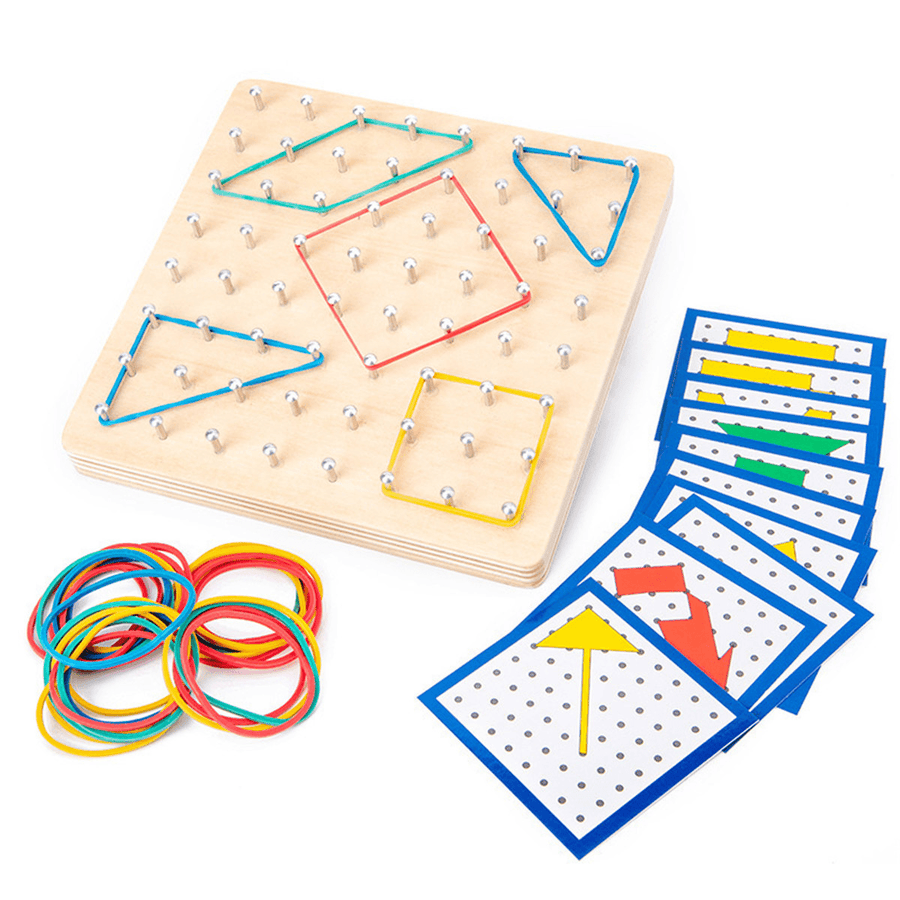 Montessori Traditional Teaching Geometry Puzzle Pattern Educational School Home Game Toy for Kids Gift - Trendha