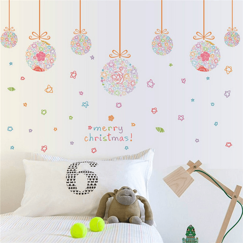 Christmas Party Home Decoration Removeable Wall Stickers Toys Oranment for Kids Children Props - Trendha
