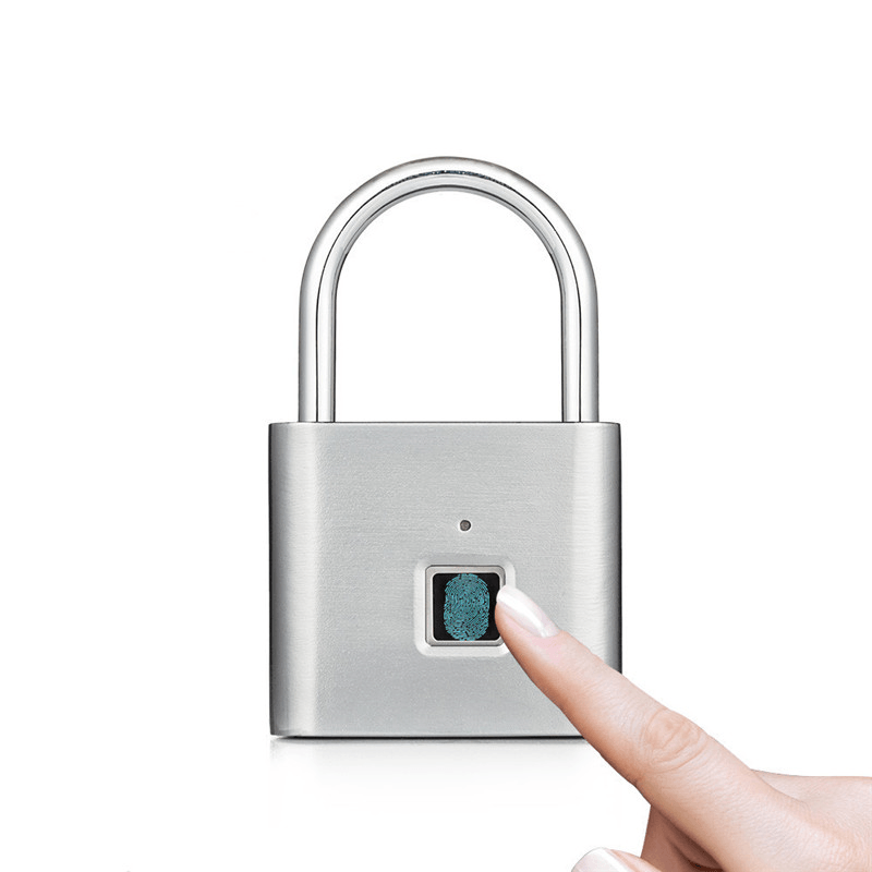 Smart Fingerprint Padlock Keyless Anti-Theft USB Charging Luggage Suitcase Bag Security Home Electronic Door Lock - Trendha