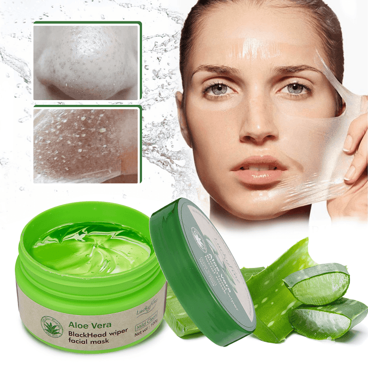 Luckyfine Aloe Vera Peel-Off Facial Mask Deep Cleansing Face Mask Blackhead Remover Acne - Trendha