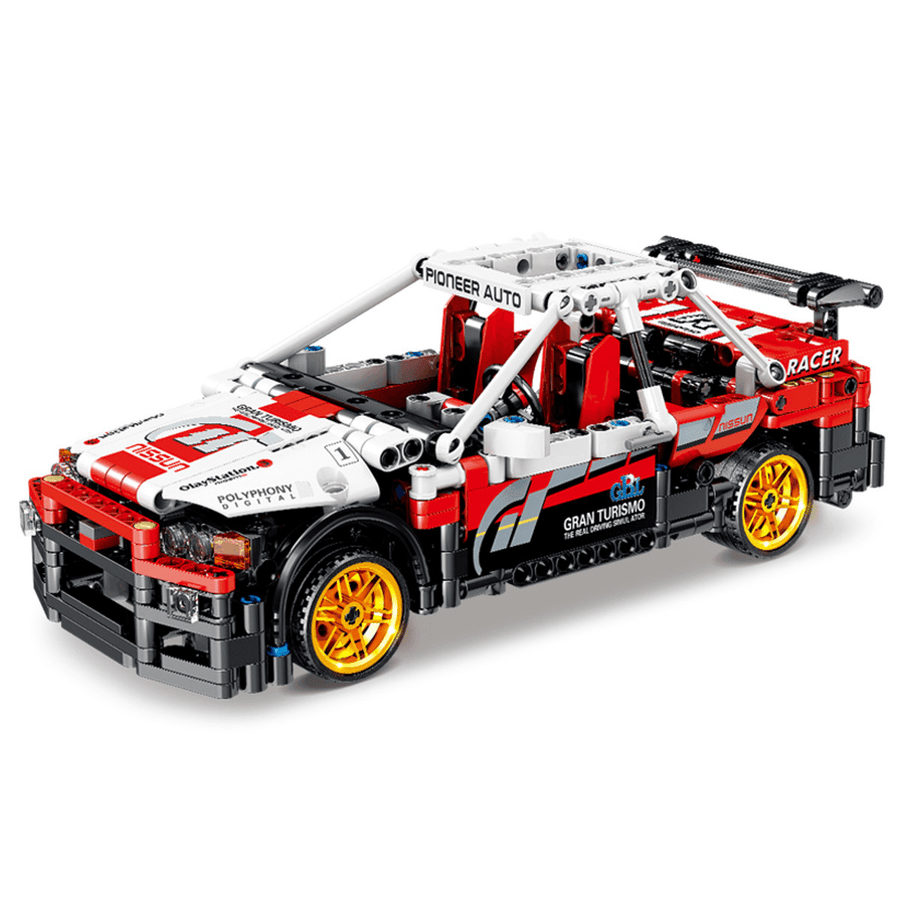 591 Pcs 1:17 KY1020 R32 Ares Mechanical Engineering Car Small Particle DIY Assembled Building Blocks Pull Back Racing Car Model Toy for Birthday Gift - Trendha