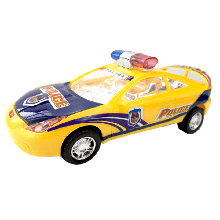 Children'S Electric Alloy Simulation Po Lice Car Diecast Model Toy with LED Light and Music - Trendha