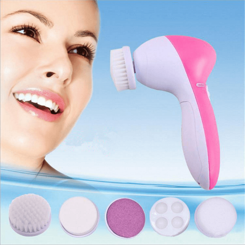5 in 1 Electric Facial Cleaning Massager SPA Facial Cleaning Brush Household Beauty Instrument for Face Care - Trendha