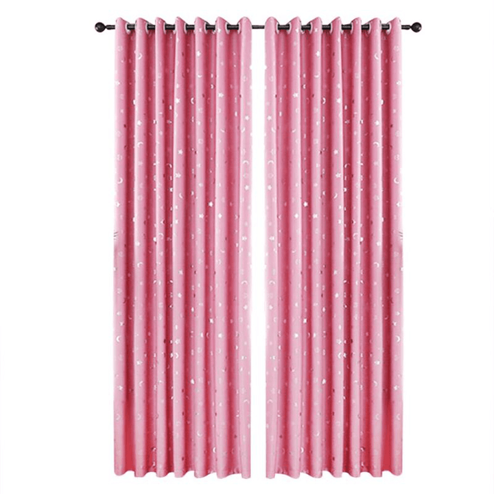 Polyester Window Curtains Moon Star Kids Child Bedroom Window Door Curtains for Living Room Home Decor - Trendha