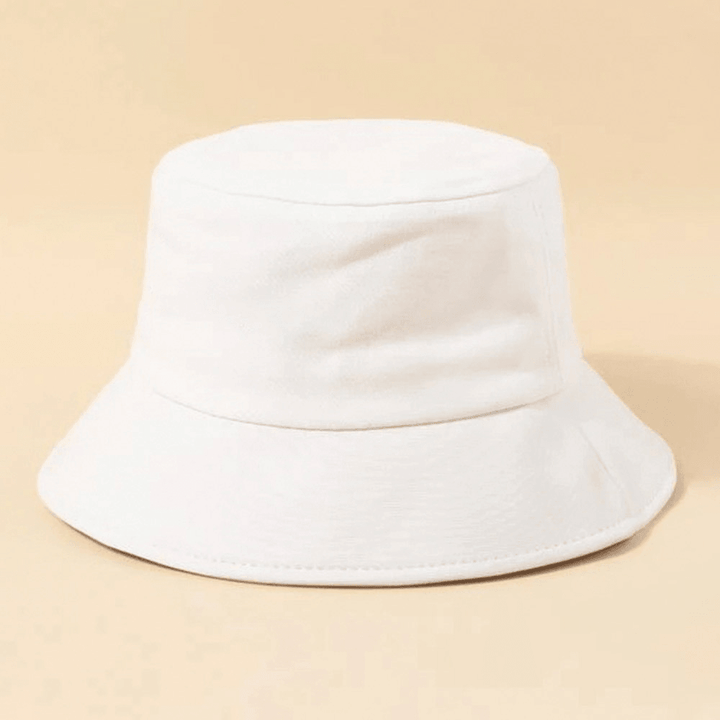 Unisex Letters Skull Pattern Sun Hat Cotton Rose Print Fashion Sun Protection Bucket Hat - Trendha