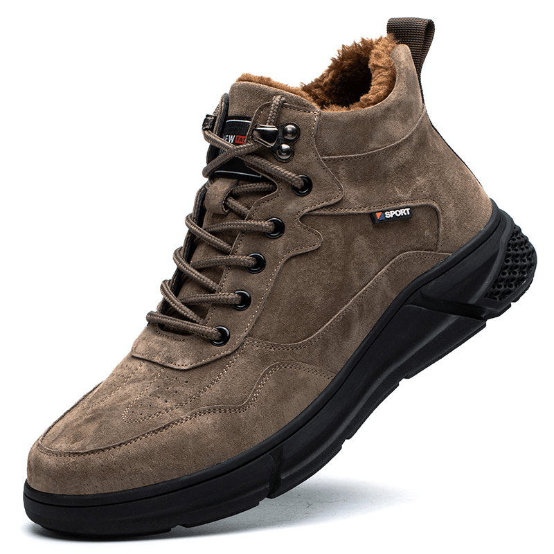 Men Warm Lined Anti-Smash Anti-Puncture Safety Work Ankle Boots - Trendha