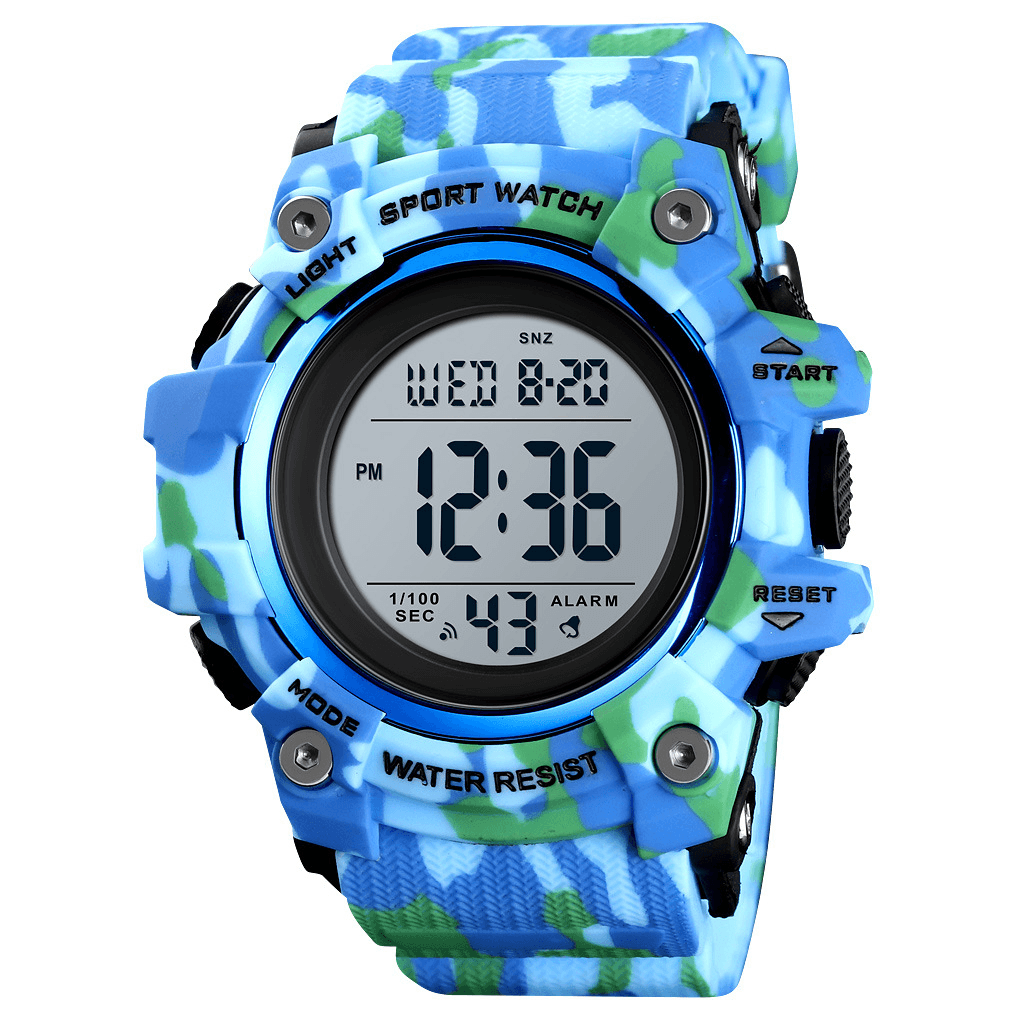 SKMEI 1552 Sport Men Watch Waterproof Luminous Date Week Display Stopwatch Countdown Outdoor Digital Watch - Trendha