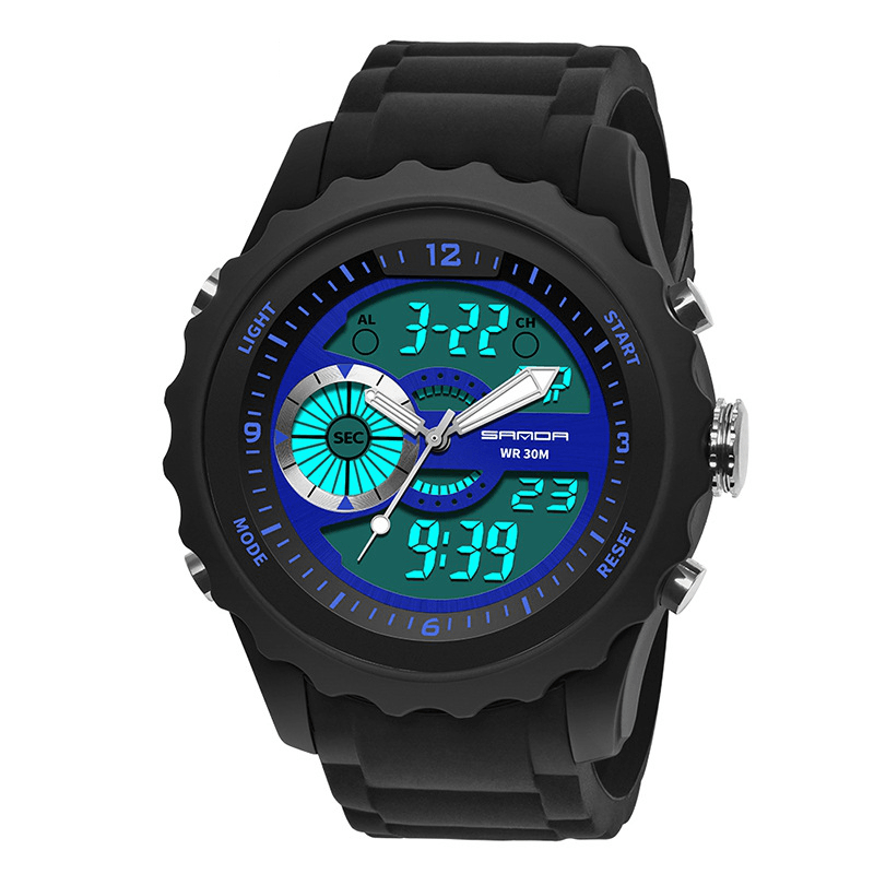 SANDA 769 Sport Men Watch Luminous Date Week Display Dual Time Waterproof Outdoor Digital Watch - Trendha