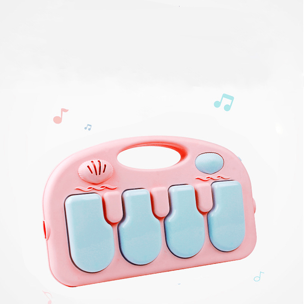 Baby Multimodal Pedal Piano Fitness Blue/Pink Frame Puzzle Toy with Music & Light - Trendha