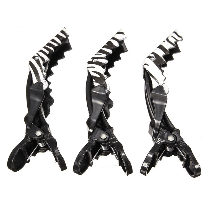 5Pcs Professional Crocodile Hair Clips Hairdressing Salon Sectioning Clamp Hairpin Grip Barber - Trendha