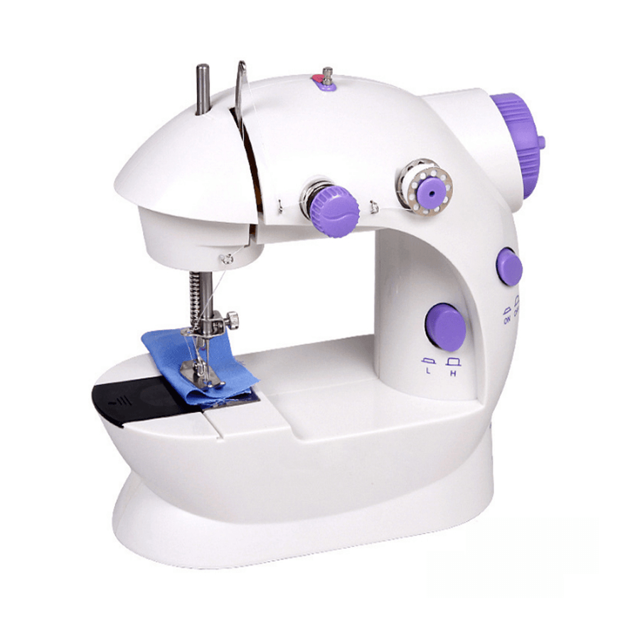 Portable Mini Desktop Sewing Machine Double Speed Automatic Thread with Light - Trendha