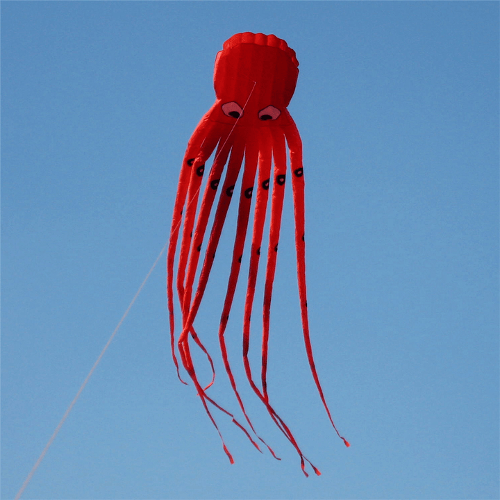 35Inches Octopus Kite Outdoor Sports Toys for Kids Single Line Parachute Toys - Trendha