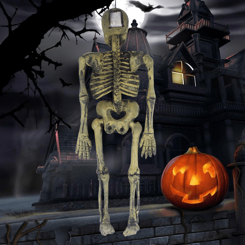 Halloween Party Home Decoration Luminous Sound Control Skeleton Honor Scare Scene Props Toys - Trendha