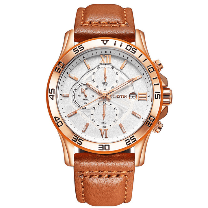 OCHSTIN GQ068A Multi-Function Chronograph Men Wrist Watch Business Style Quartz Watches - Trendha