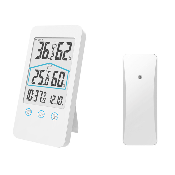 Wireless Weather Station Alarm Clock Thermometer Digital Teperature Hygrometer for Indoor&Outdoor Use - Trendha