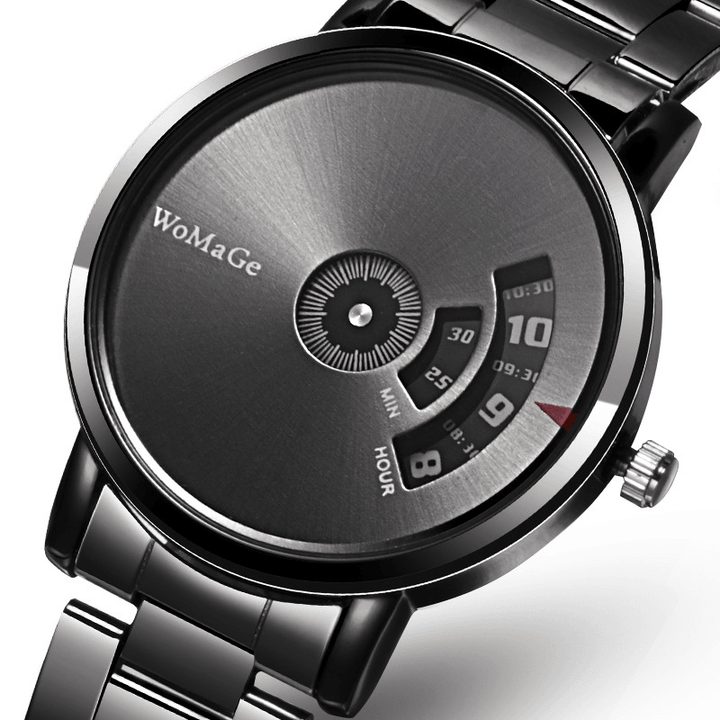 WOMAGE Men Watch Fashion Alloy Stainless Steel Band Business Digital Quartz Watch - Trendha