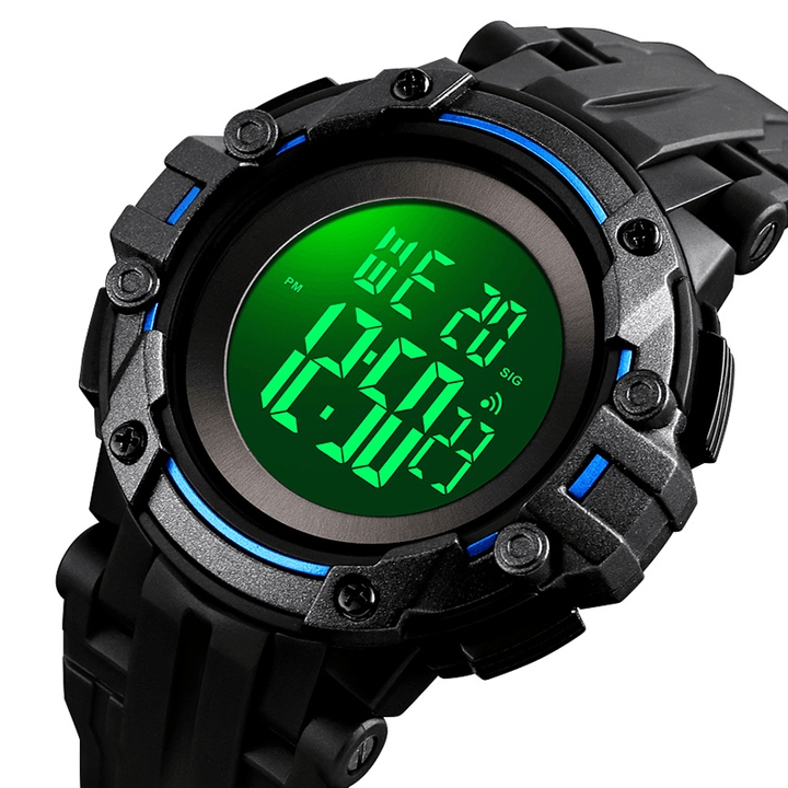 SKMEI 1545 Alarm Chronograph Luminous 5ATM Military Style Sports Men Watch Digital Watch - Trendha