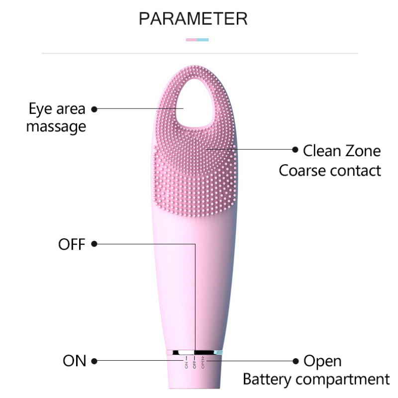 Waterproof Silicone Electric Facial Cleansing Brush Face Cleaning Mini Massage Brush Washing Machine Silicon Cleansing Tool Beauty Machine - Trendha