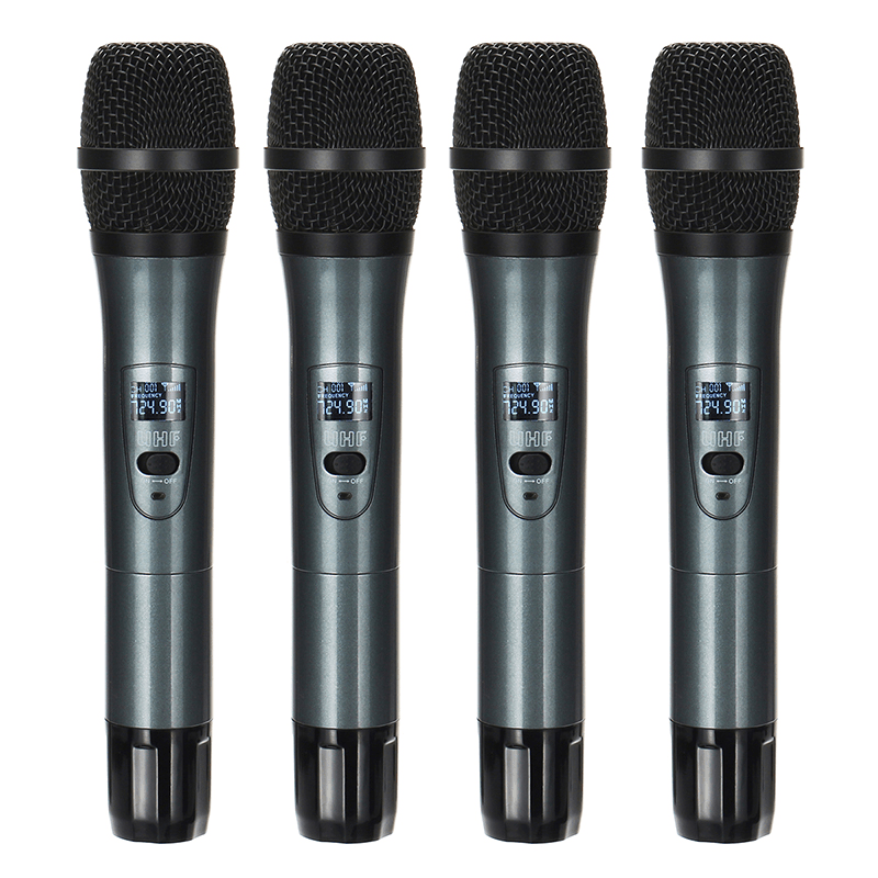 4 Channel Wireless Microphone Mic System UHF Dual Handheld Karaoke - Trendha