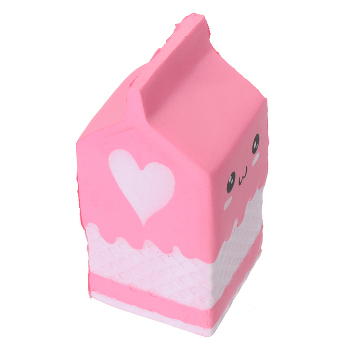 Squishy Pink Milk Box Bottle 12Cm Slow Rising Collection Gift Decor Soft Toy - Trendha