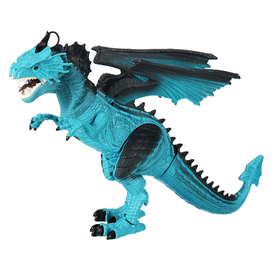 Remote Control 360° Rotate Spray Dinosaur with Sound LED Light and Simulate Flame Diecast Model Toy for Kids Gift - Trendha