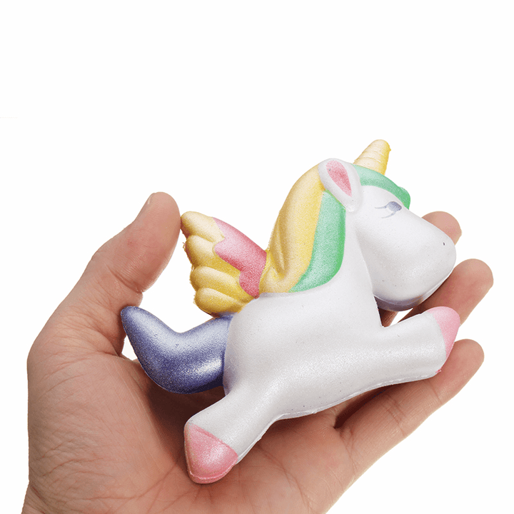 Squishy Unicorn Horse 13Cm Multicolor Soft Slow Rising Cute Kawaii Collection Gift Decor Toy - Trendha