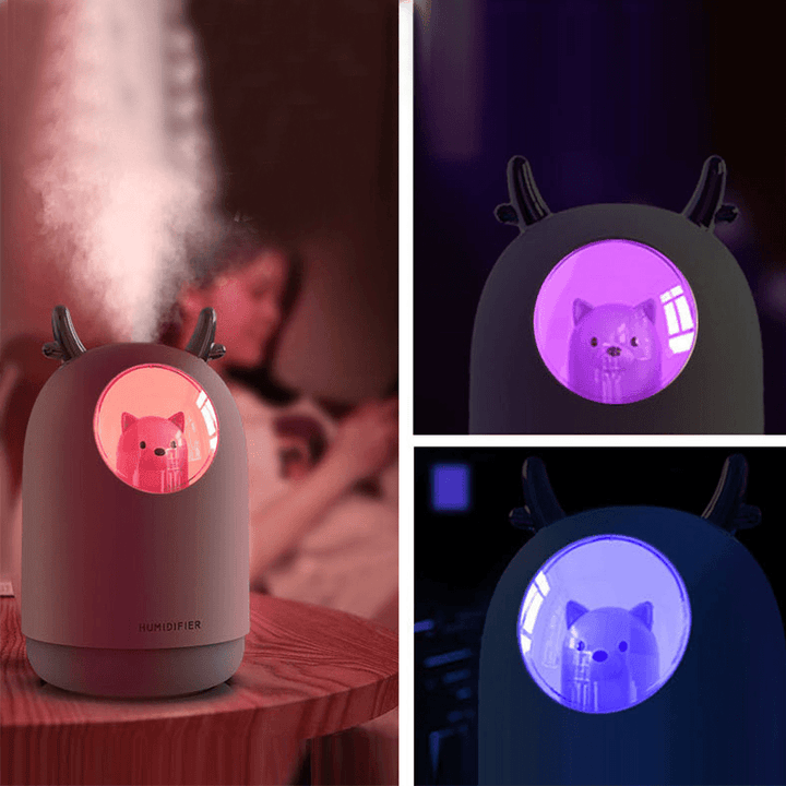 300ML Ultrasonic Air Humidifier Aroma Essential Oil Diffuser for Home Car USB Fogger Mist Maker with LED Night Lamp - Trendha
