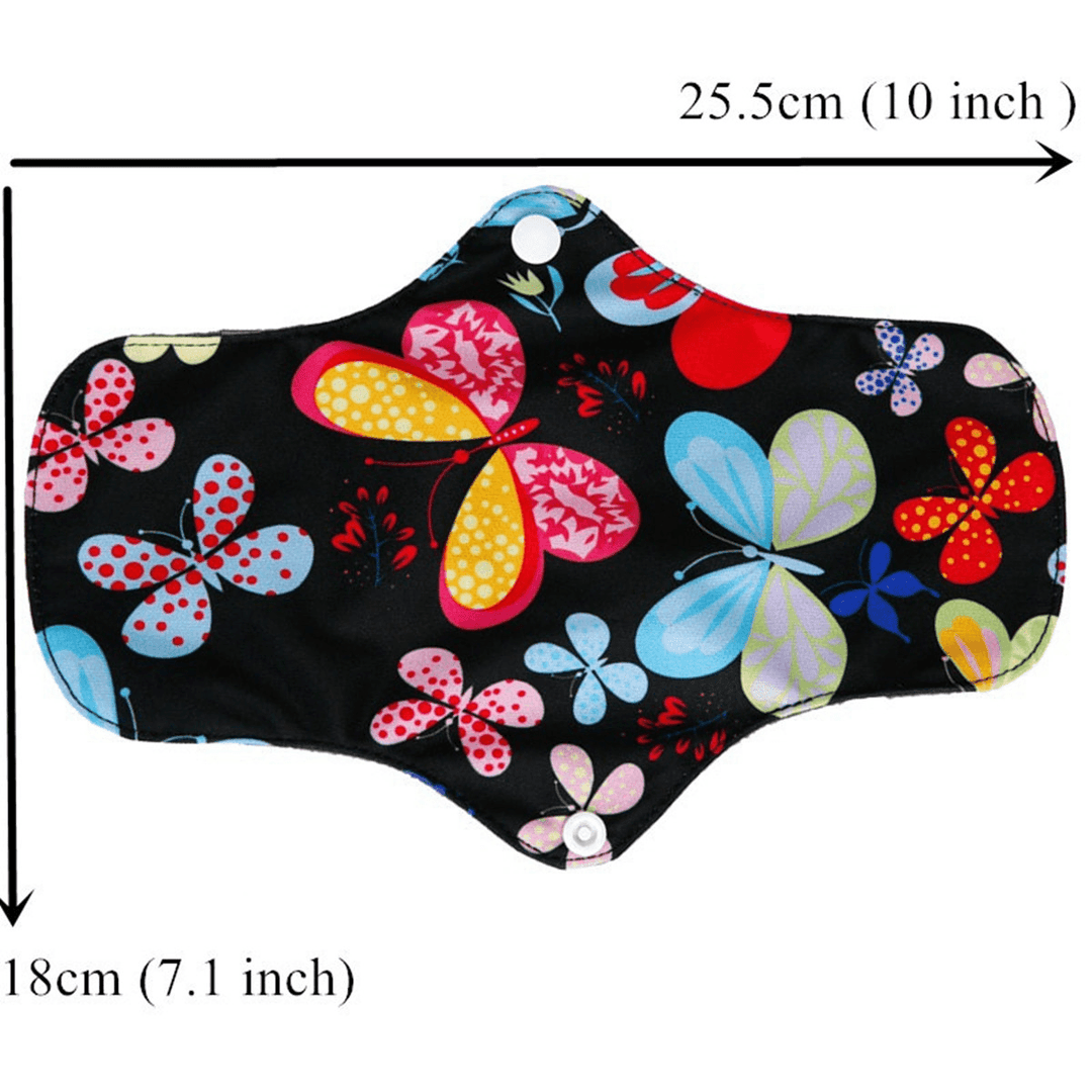 7 Pcs Soft Washable Menstrual Menst Panty Pad Bag Regular Flow Organic Reusable - Trendha