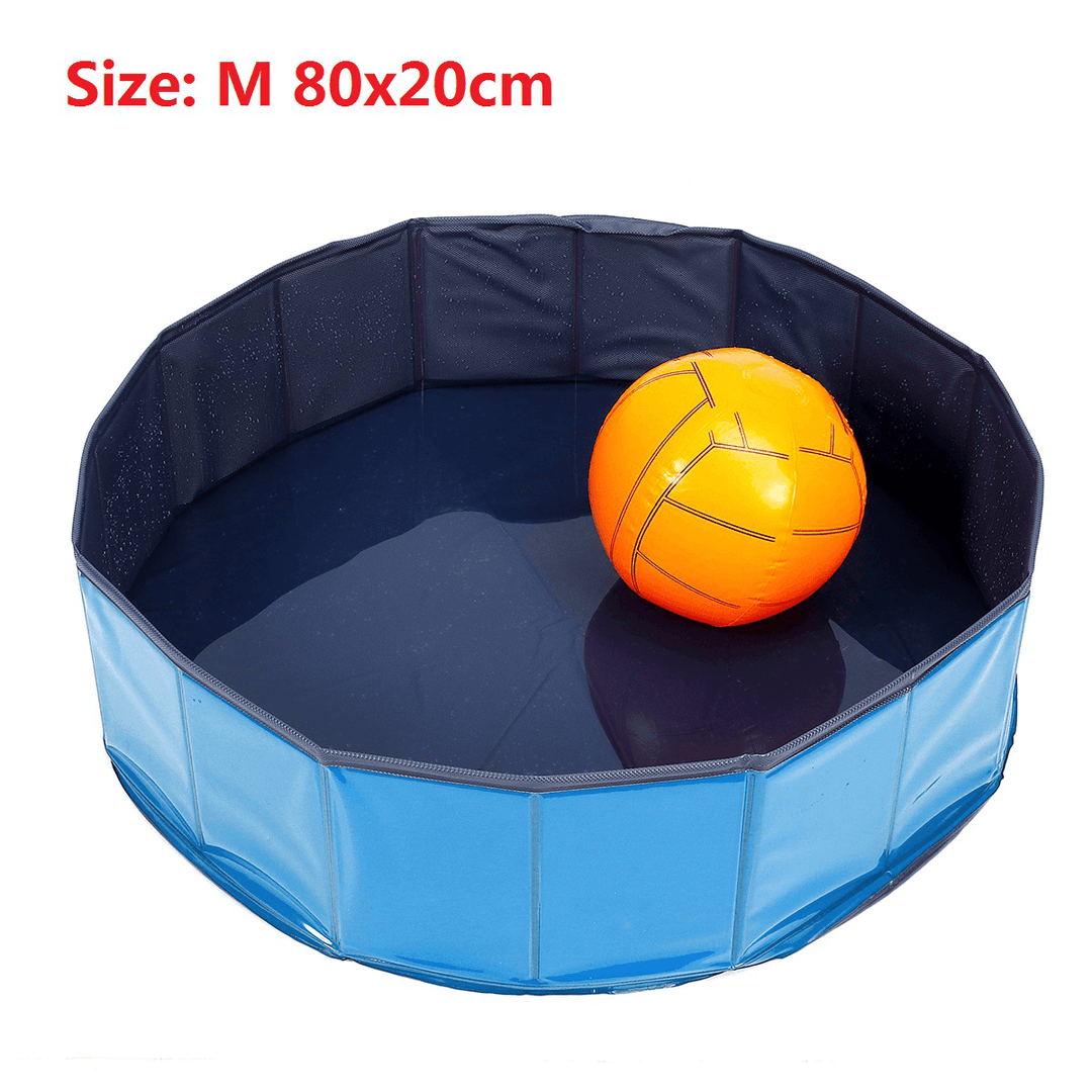Dog Foldable Swimming Pool Bath Tub Portable Outdoor Home Cat Puppy Pet Washer - Trendha